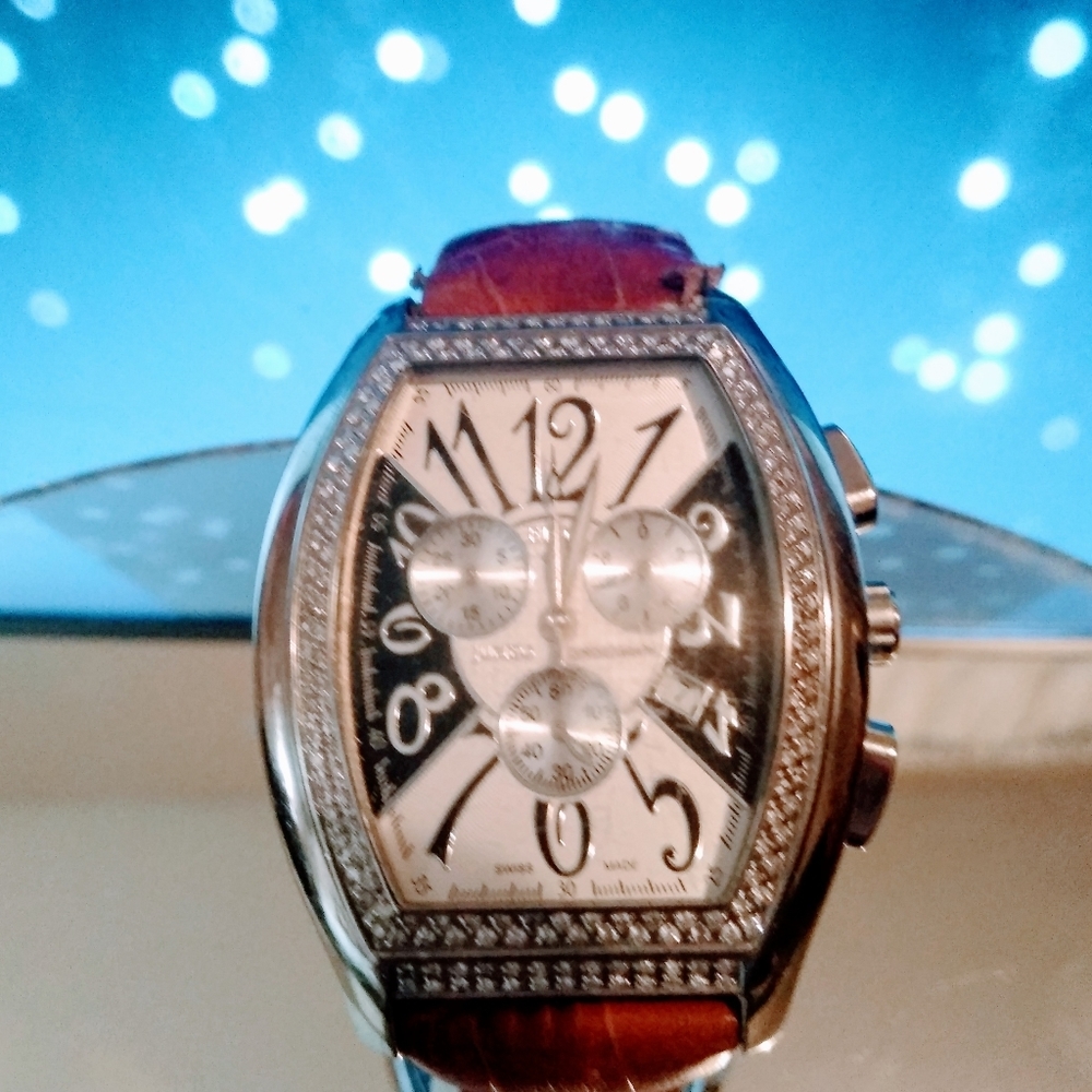 Elini Barokas Jumbo Diamond New Yorker Chronograph